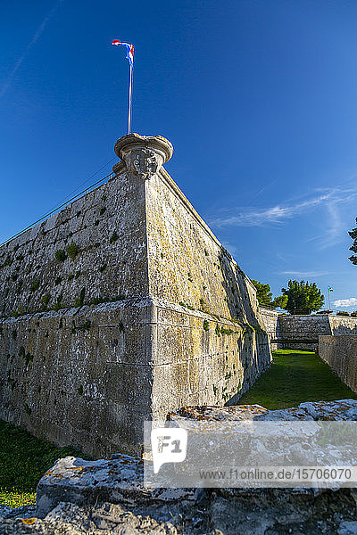 View of the Venetian fortress  Pula  Istria County  Croatia  Adriatic  Europe