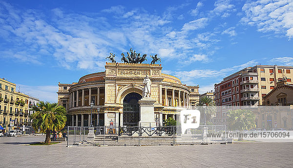 Politeama Theater, Palermo, Sicily, Italy, Europe