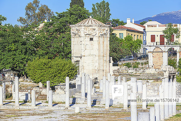 Remains of the Roman Agora and Tower of Winds, Athens, Greece, Europe