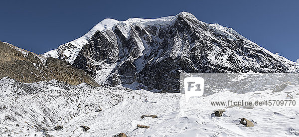 Chonbarden-Gletscher  Dhaulagiri-Rundwanderung  Himalaya  Nepal