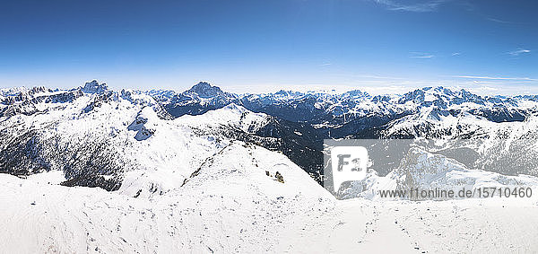 Italy  Trentino Alto Adige  Dolomites covered with snow