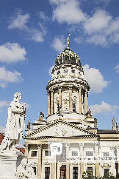 Germany Berlin Gendarmenmarkt Facade of French Cathedral