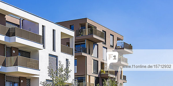 Deutschland  Bayern  Elchingen  Neue moderne Wohnhäuser in der Vorstadt