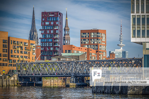 Magdeburg Bridge HafenCity Hamburg Germany Europe
