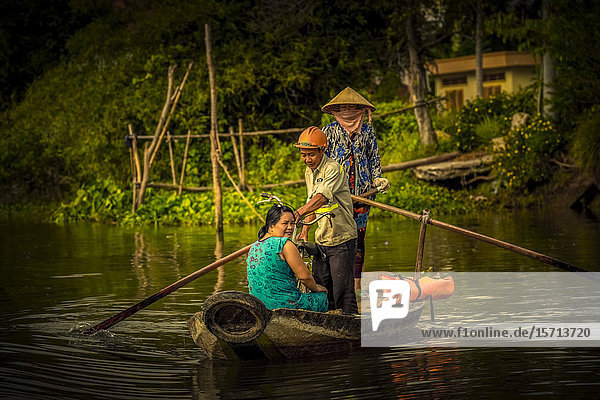 Floating market Mekongdelta Vietnam Asia
