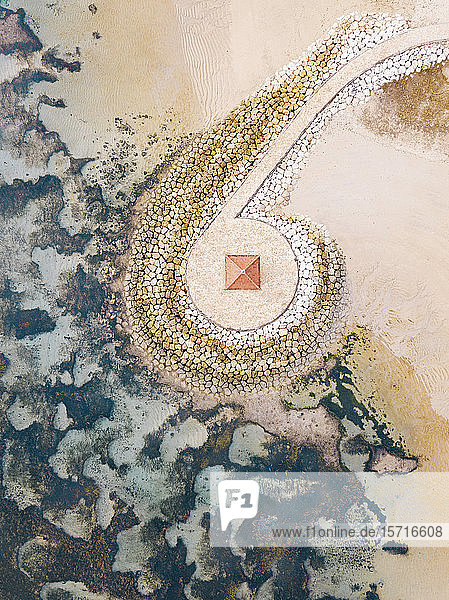 Indonesia Bali Sanur Aerial view of beach