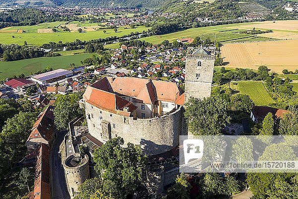 Luftaufnahme  Burg Guttenberg  Haßmersheim  Odenwald  Baden-Württemberg  Deutschland  Europa