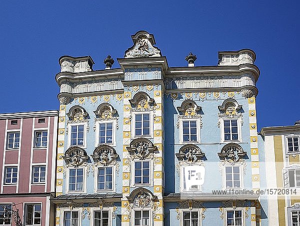 Altstadt  historische Bürgerhäuser  Stadtplatz  Steyr  Oberösterreich  Österreich  Europa