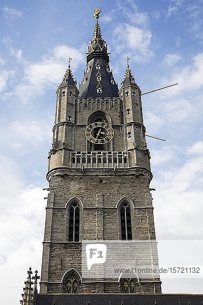 Glockenturm Belfried  14. Jahrhundert  UNESCO-Weltkulturerbe  Gent  Flandern  Belgien  Europa