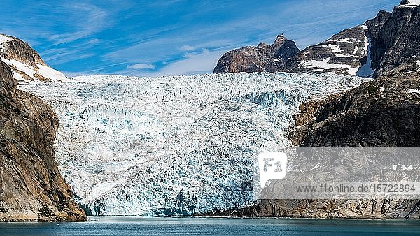 Glacier at Prins Christian Sund  Greenland  North America