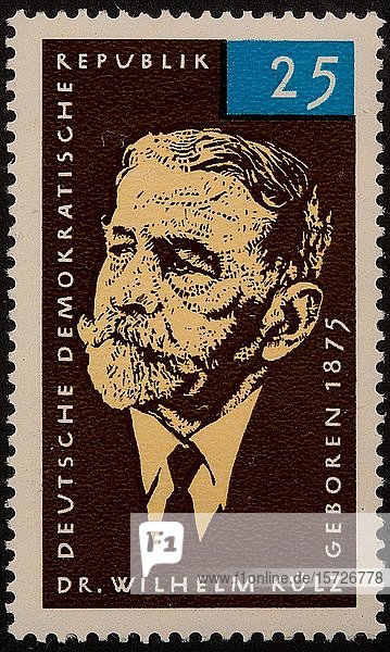 Ostdeutsche Briefmarke mit dem Porträt des deutschen Politikers Wilhelm Külz  Schweden  Europa