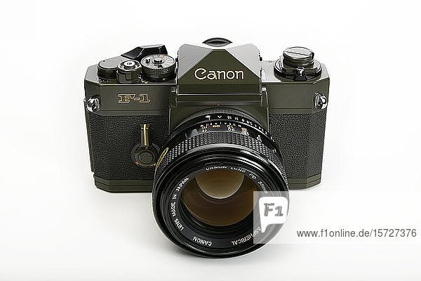Limitiertes Sondermodell Canon F-1 ODF-1  olivgrün  mit Canon FD 55mm 1:1 2 Asphärisch  Deutschland  Europa