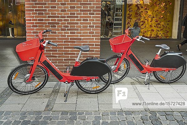 E-bikes  electric bicycles for rent from Uber  Munich  Upper Bavaria  Bavaria  Germany  Europe