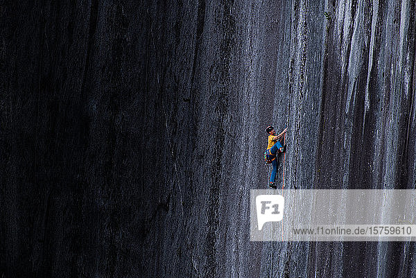 Trad climbing Squamish British Columbia Canada