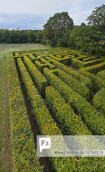 Old labyrinth at dawn Klein-Zundert Noord-Brabant Netherlands