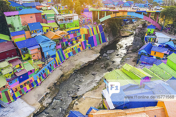 Colourful village Kampung Tridi; Malang East Java Indonesia