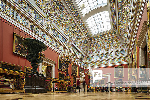 Interior of The State Hermitage Museum  UNESCO World Heritage Site  St. Petersburg  Leningrad Oblast  Russia  Europe