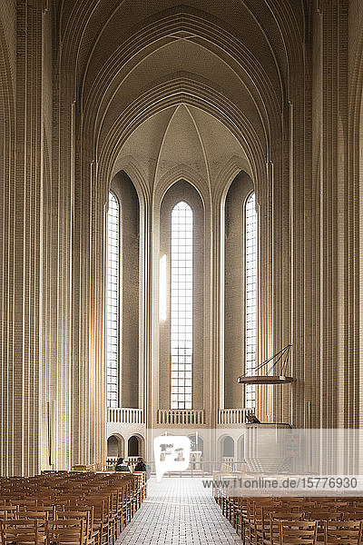 Innenraum der Grundvigskirche  Bispebjerg  Kopenhagen  Dänemark  Skandinavien  Europa