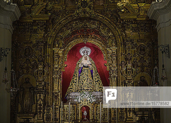Altarpiece inside Chapel of the Sailors in Seville Spain