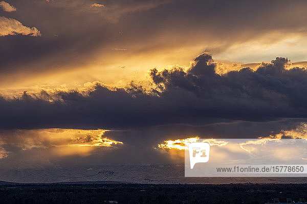 Dramatic sunset sky