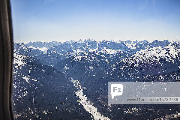 Deutschland  Luftaufnahme des Risstals im Karwendelgebirge
