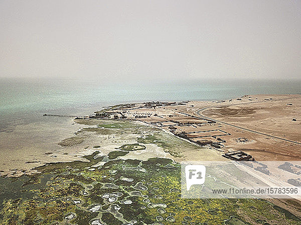 Mauretanien  Nouadhibou  Luftaufnahme der Küstenlinie