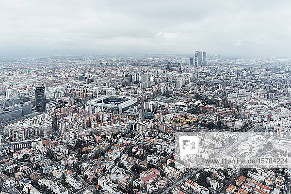 Madrid  Spanien Luftaufnahme der Stadt