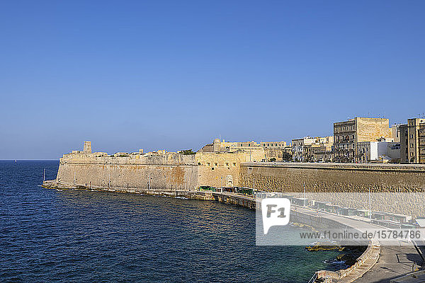 Malta Valletta ummauerte Stadt und Fort Saint Elmo