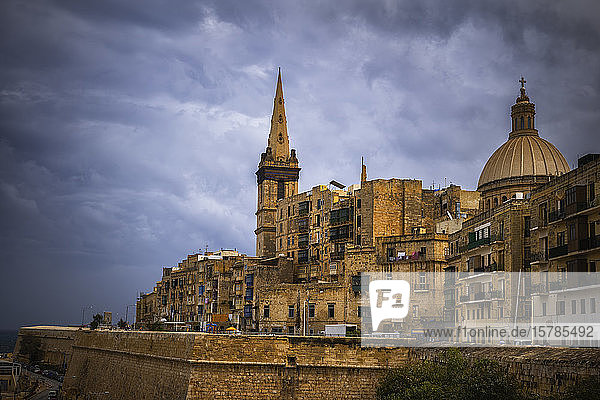 Malta Valletta Altstadtgebäude