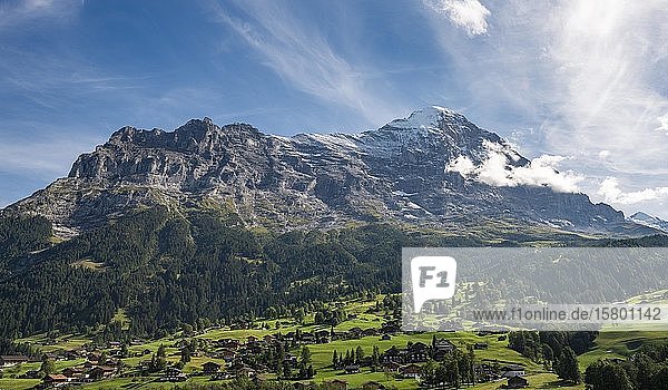 Eiger-Massiv mit Eigernordwand  Grindelwald  Bern  Schweiz  Europa