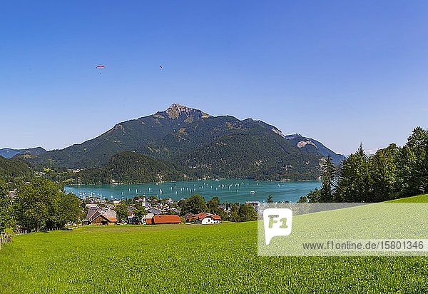 Sankt Gilgen am Wolfgangsee with Schafberg Province of Salzburg Austria Europe