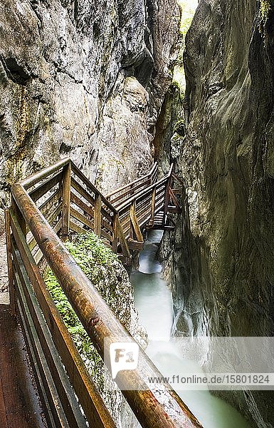 Natural monument Innerbachklamm Unken Pinzgau Province of Salzburg Austria Europe