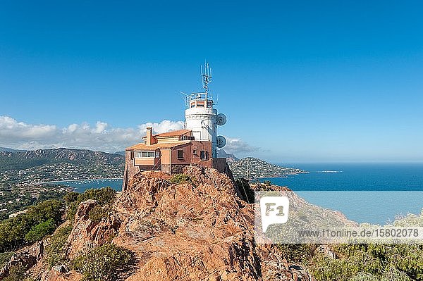 Lighthouse at Cap du Dramont  Saint-Raphael  Var  Provence-Alpes-Cote d'Azur  France  Europe