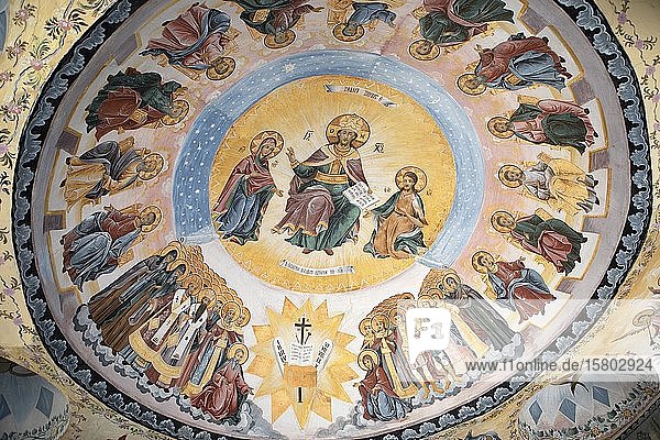 Deckengemälde im Batschkowo-Kloster  bulgarisches Nationalheiligtum in den Rhodopen  Provinz Plovdiv  Bulgarien  Europa