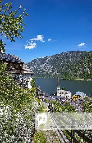 Protestant Church Hallstättersee Hallstatt Salzkammergut Upper Austria Austria Europe