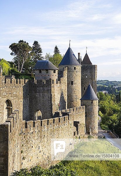 UNESCO-Welterbe  Mittelalterliche Festungsstadt  Carcassonne  Departement Aude  Languedoc-Rousillon  Frankreich  Europa