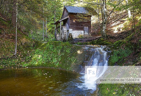 Old water mill on the mill hiking trail near Ebenau Province of Salzburg Austria Europe