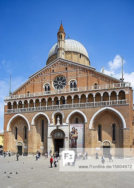 Cathedral Square with Basilica of St. Anthony  Basilica of St. Anthony  Padua  Province of Padua  Veneto  Italy  Europe