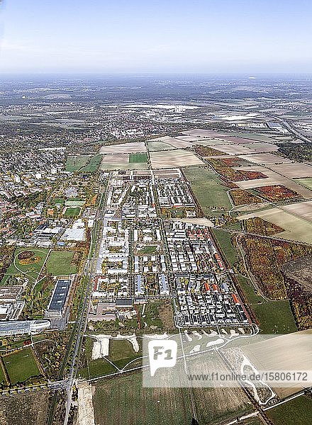 Stadtteil Kronsberg oder Bemerode-Ost erbaut als Neubausiedlung für die Weltausstellung EXPO 2000 Hannover Niedersachsen Deutschland Europa