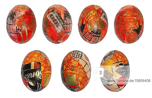 Hand painted Easter eggs with gold leaf and dollars hand painted exempted Germany Europe