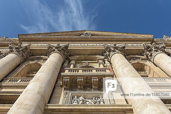 Facade of St Peter's Basilica Piazza San Pietro Vatican Rome Italy Europe
