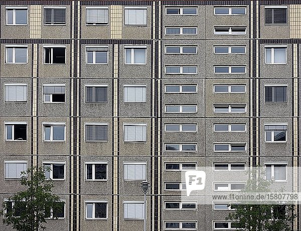Facade of an apartment building  Berlin  Germany  Europe
