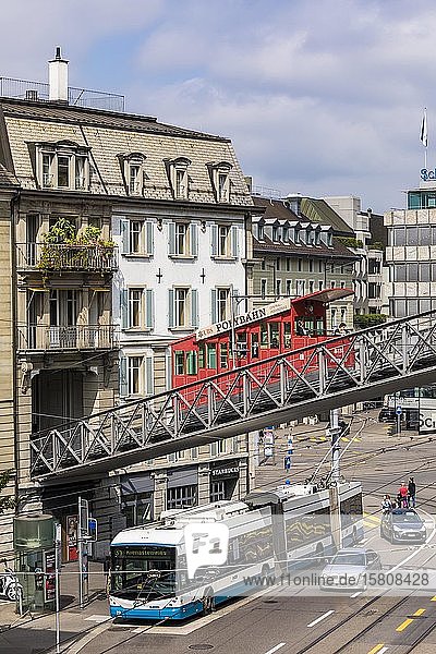 Central Platz  Polybahn  funicular railway  bus  transport  Zurich  Canton Zurich  Switzerland  Europe