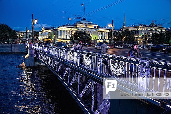 Palace Bridge in St. Petersburg  Russia  Europe