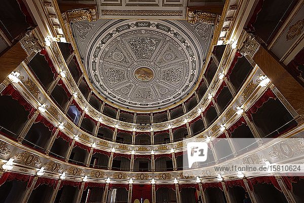 Teatro Comunale  Decke  Innenansicht  Noto  Sizilien  Italien  Europa