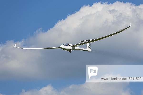 Glider flying in the sky  Germany  Europe