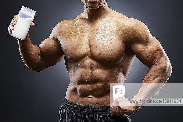 Japanese male bodybuilder