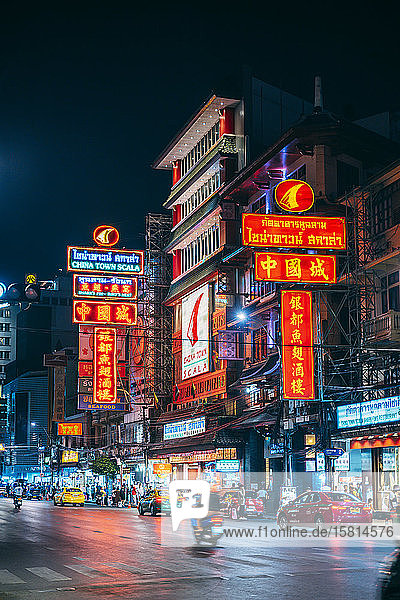 Chinatown bei Nacht  Bangkok  Thailand  Südostasien  Asien