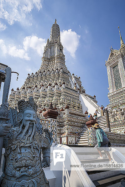 Wat Arun Ratchavararam (Der Tempel der Morgenröte)  Bangkok  Thailand  Südostasien  Asien