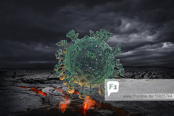 Digital erzeugtes Bild desÂ Coronavirus
